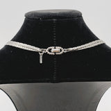 D'Orlan Silver-Plated Two Strand Flat Chain Necklace 24"