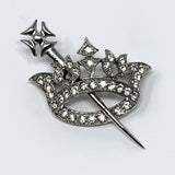 Ora Sceptre and Crown Rhinestone Brooch