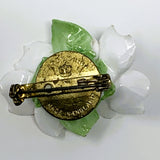 Denton Porcelain Dogwood Flower Brooch