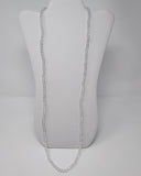 Les Bernard Clear Faceted Crystal Glass Beaded Necklace