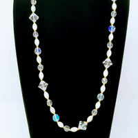 Aurora Borealis Crystal and Shell Necklace