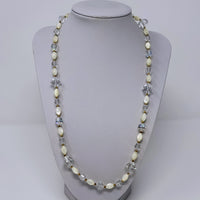 Aurora Borealis Crystal and Shell Necklace