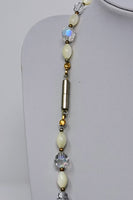 Aurora Borealis Crystal and Shell Necklace