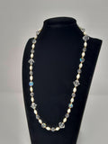 Aurora Borealis Crystal and Shell Necklace