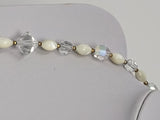 Aurora Borealis Crystal and Shell Necklace