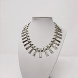 Silver Modernist Designer Necklace Size 13" - 16"