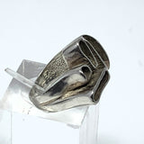 Silver Abstract Artisan Ring Size 5.5