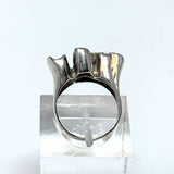 Silver Abstract Artisan Ring Size 5.5