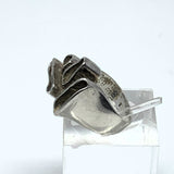 Silver Abstract Artisan Ring Size 5.5