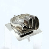 Silver Abstract Artisan Ring Size 5.5