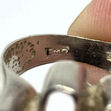 Silver Abstract Artisan Ring Size 5.5