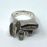 Silver Abstract Artisan Ring Size 5.5