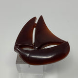 Vintage Resin Sailboat Brooch