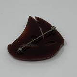 Vintage Resin Sailboat Brooch