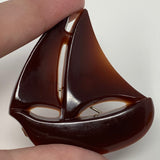 Vintage Resin Sailboat Brooch