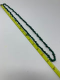 Malachite Chip Beaded Necklace Size 34"