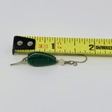 Malachite Drop Earrings with Shell Beads