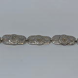 Birks Sterling Silver Floral Filigree Bracelet Size 6