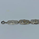 Birks Sterling Silver Floral Filigree Bracelet Size 6