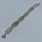 Birks Sterling Silver Floral Filigree Bracelet Size 6
