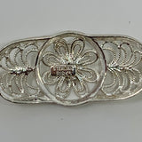 Birks Sterling Silver Floral Filigree Bracelet Size 6