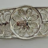 Birks Sterling Silver Floral Filigree Bracelet Size 6