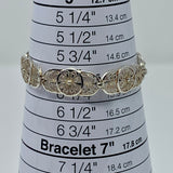 Birks Sterling Silver Floral Filigree Bracelet Size 6