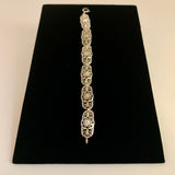 Birks Sterling Silver Floral Filigree Bracelet Size 6