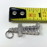 Edmonton Alberta Oil Rig Charm Pendant Sterling Silver