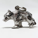 Bear Sterling Silver Charm Pendant