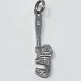 Monkey Wrench Sterling Silver Charm Pendant