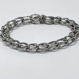 Sterling Silver Charm Bracelet Size 6 1/4 Inches