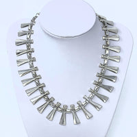 Silver Modernist Designer Necklace