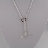 MJI Italy 925 Heart and Arrow Lariat Necklace