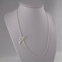 MJI Italy 925 Heart and Arrow Lariat Necklace